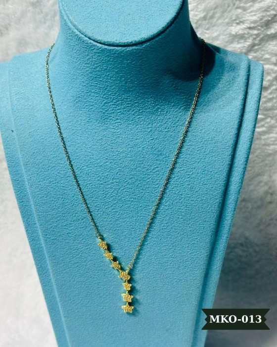 Yıldız Sıralı Çelik Kolye