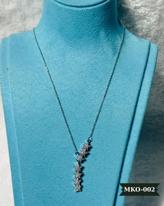 Yıldız Sıralı Çelik Kolye