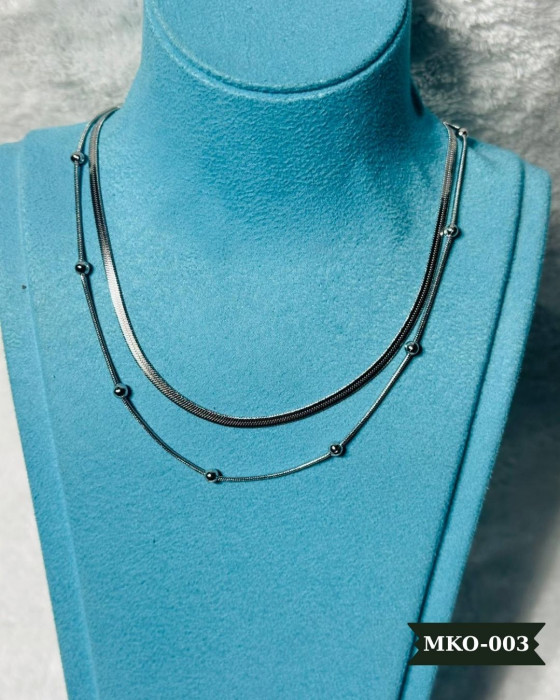 Çelik 2'Li İtalyan Zincirli Kolye