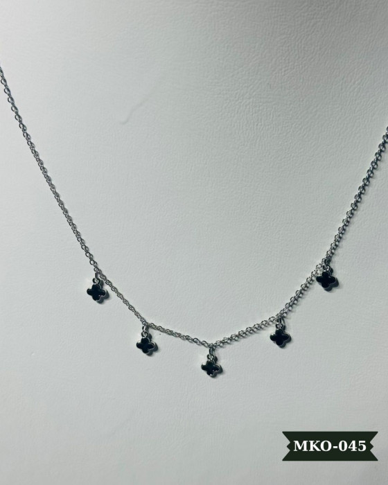 Yonca Detaylı Çelik Kolye